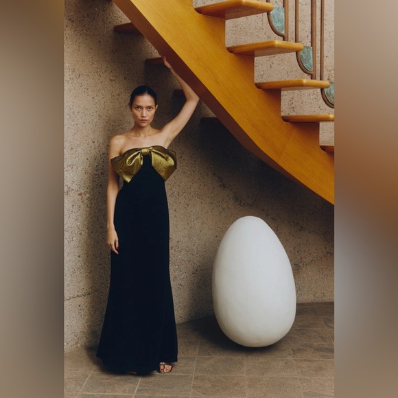Simn Miller Dali Crepe Dress In Black/Star Gold - coffeafoods.com